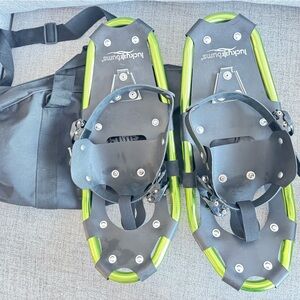 Lucky Bums Youth Black and Green Snowshoes